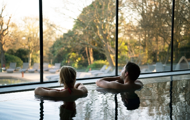 two people in a pool